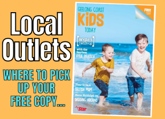 Outlets for the Geelong Coast Kids Today Magazine